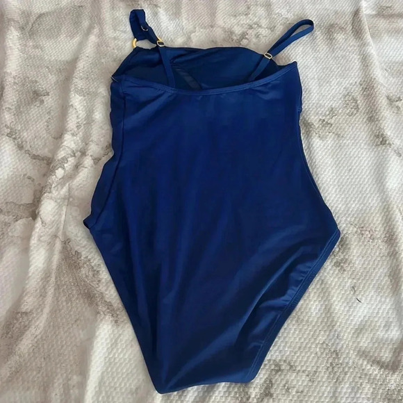 BLEU BY ROD BEATTIE RING ME UP ASYMMETRICAL ONE SHOULDER ONE PIECE - Picture 8 of 11